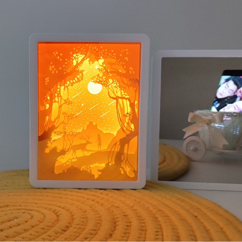 어썸리브 LED 거울 무드등 조명, 01 사슴