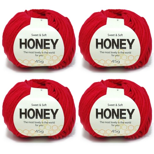 니뜨 허니 뜨개실 45g x 4p, 149 레드