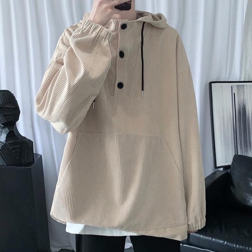 마켓에이 코듀로이 풀오버 후드 티셔츠