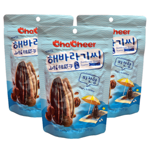챠챠 해바라기씨 피칸맛, 180g, 3개