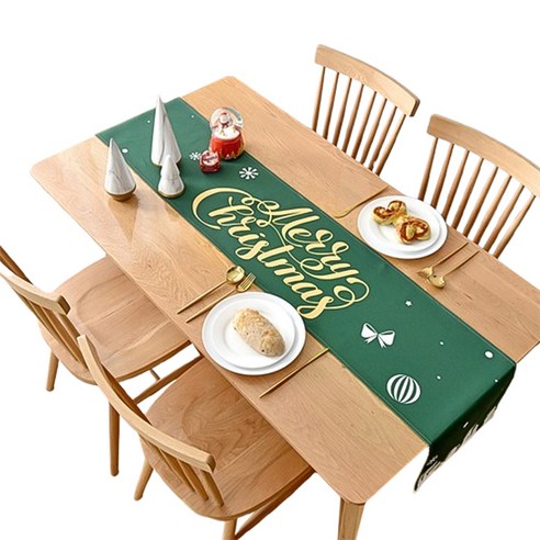 블럭마트 크리스마스 홈파이 테이블 러너 플래그, TYPE4, 30 x 240 cm, 1개