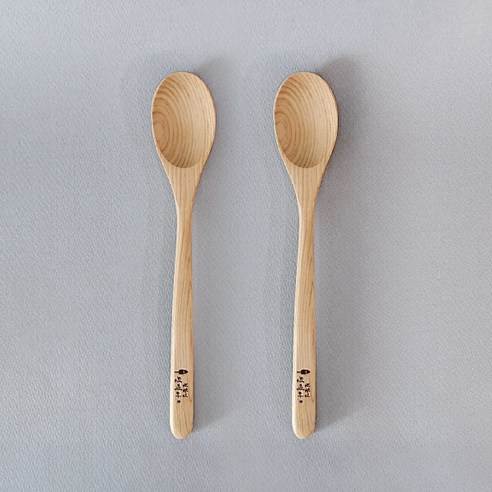 편백아트 편백 통원목 프리미엄 숟가락, 혼합색상, 2개, 단품