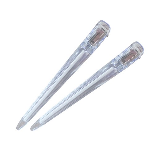 다카라 크리스탈 헤어클립 대 120mm, 2개, 투명 + 화이트