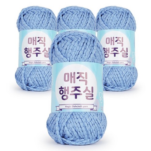 필립섬유 쎄비 매직 행주실 80g, 33 파스텔블루, 4개