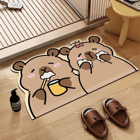다다랜드 카피바라 빨아쓰는 규조토 발매트, 치카치카 카피바라
