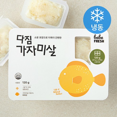 베베프레시 다짐 가자미살 (냉동), 1개, 120g