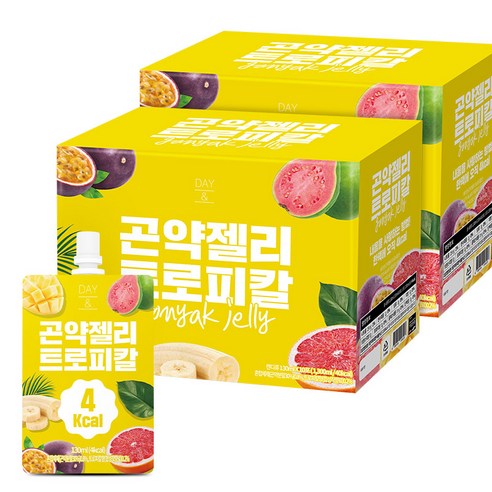 참앤들황토농원 데이앤 트로피칼 곤약젤리 10개입, 1300ml, 2개