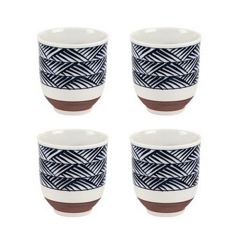 오체어스 A 도자기 머그컵, 갈대컵, 4개
