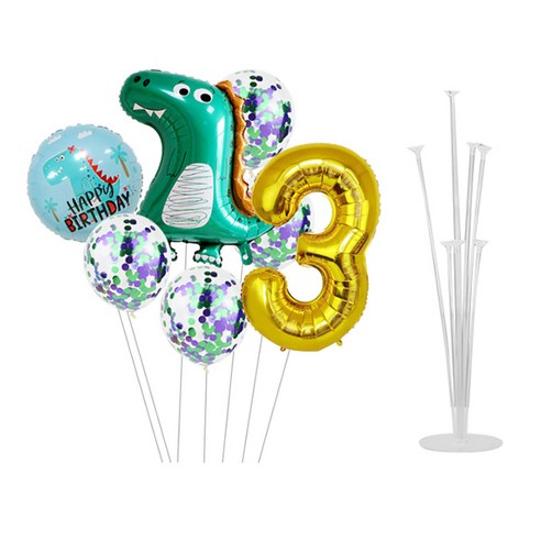 마켓감성 공룡 테마 숫자 풍선세트, 타입4, 1세트