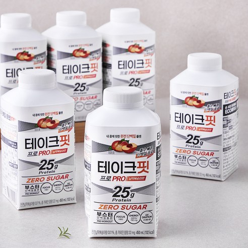 남양유업 테이크핏 프로 납작복숭아맛, 450ml, 12개