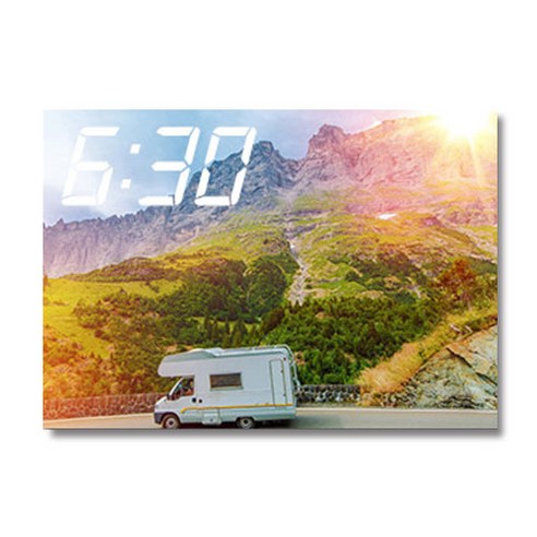 홈마인 LED 캔버스 프린팅 액자 시계 캠핑, A3-HM-CAMPING-19