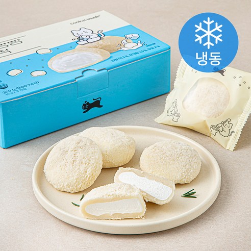 쿠캣 우유 빵빵 찹쌀떡 8개입 (냉동) 320g, 1팩