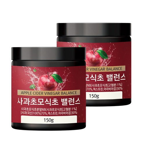 사과초모식초 밸런스 분말, 150g, 2개