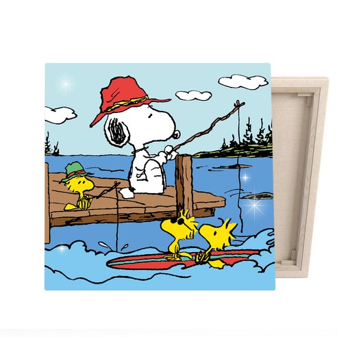 아이러브페인팅 피너츠 DIY CUBIC PAINTING 2525cm, 낚시 스누피, 1개