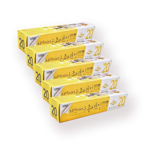 자연에서온종이호일 롤타입 화이트 30cm x 20m, 1개입, 5개