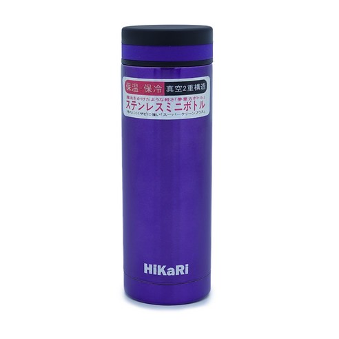 HiKaRi 스텐 메탈 보온 보냉병, PURPLE, 280ml