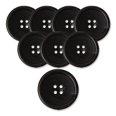 동대문단추왕 고급 무광 코트 가디건 단추 18mm, 썸데이, 8개, 블랙 썸데이