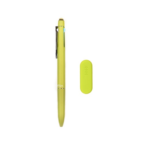 리플린 메탈 스와로브스키 지워지는 3색펜 0.4mm, 라임, 1개