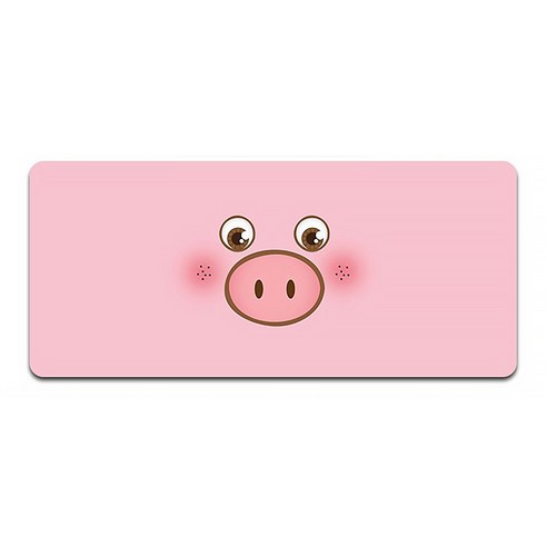알럽컴 큐티 피그 마우스 장패드 300 x 800 x 3 mm, 핑크페이스, 1개