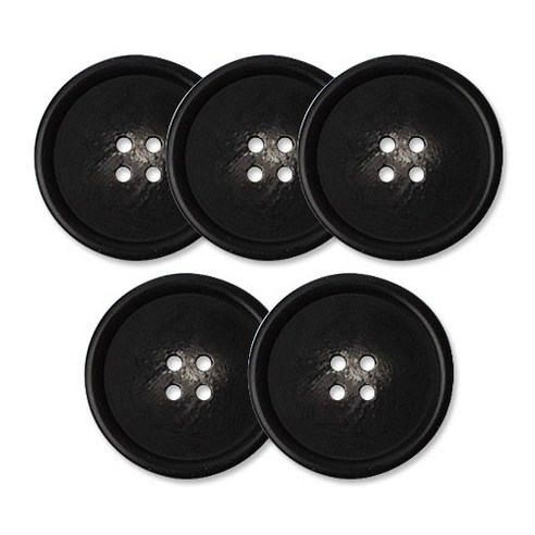 동대문단추왕 고급 무광 코트 가디건 단추 28mm, 블랙소리아, 5개
