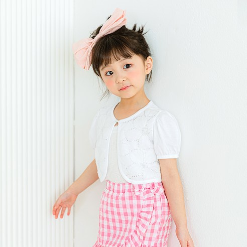 라라아망 여아용 샤인플라워 볼레로