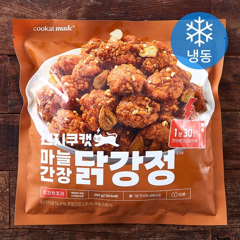 쿠캣 렌지 마늘간장 닭강정 (냉동), 250g, 1개
