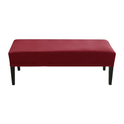무지무지 피아노 의자 커버 112~150 x 35~45 x 8~14 cm, 와인, 1개