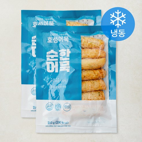 효성어묵 순한어묵 (냉동), 210g, 2개
