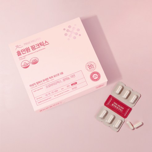 트루헬퍼 여성 질 유래 유산균 홀인원 핑크틱스가 할인가격에 로켓배송 도와줍니다.