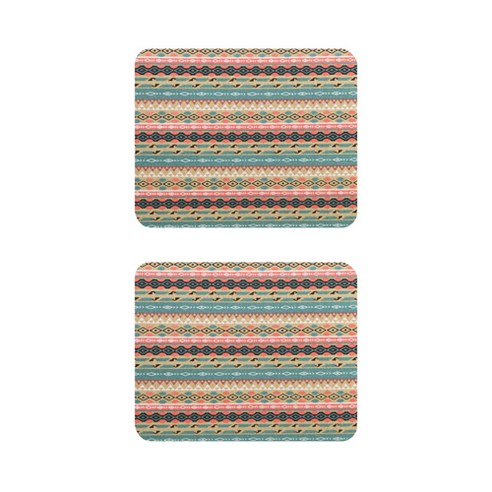 에스닉 보헤미안 보타패턴 캔버스 폴리 마우스 패드 23 x 19 cm, 09, 2개