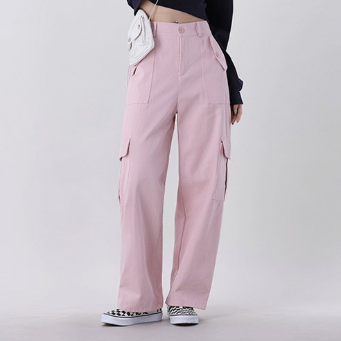 褲子 闊褲 女褲 女闊褲 滿褲 女工裝褲 女褲 綁帶褲 女綁帶褲 綁帶褲