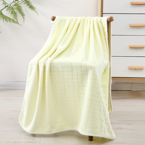 소니오 부드러운 코지 무드 바스타월 비치타월 80 x 150 cm, 01 옐로우, 1개