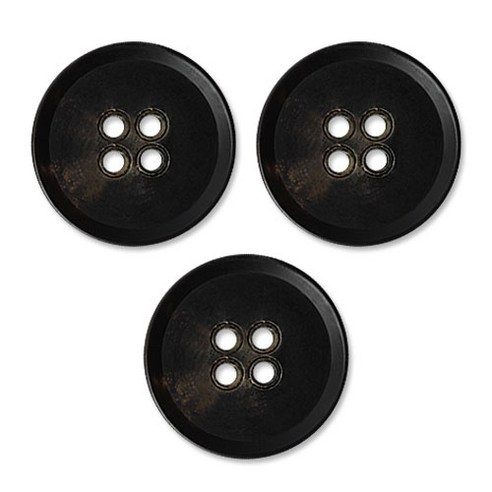 동대문단추왕 고급 무광 코트 가디건 단추 33mm, 마크롱, 3개, 블랙 마크롱