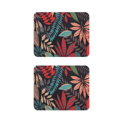 에스닉 보헤미안 보타패턴 캔버스 폴리 마우스 패드 23 x 19 cm, 01, 2개