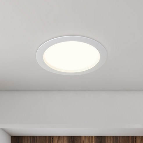 원하 DS 라늄 플리커프리 LED 다운라이트12.7cm 12W, 화이트(무광) + 주백색, 1개