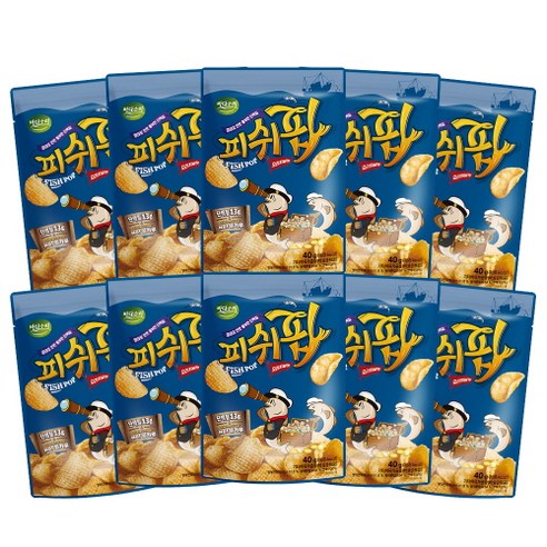 바다소리 명태스낵 피쉬팝 오리지널맛, 10개, 40g