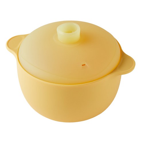 잼먹 실리콘 토핑 이유식 찜기 800ml, 옐로우, 1개, 단품