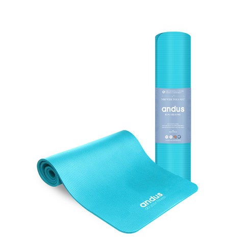 앤드어스 NBR 요가매트 10mm + 보관스트랩, 스카이블루, 1개