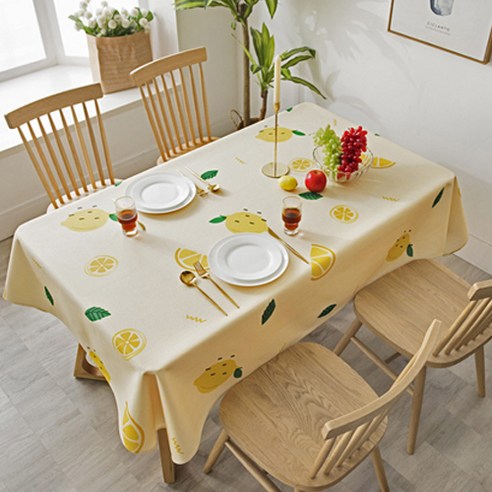 무드 후르츠 테이블 커버, 레몬, 140 x 140 cm