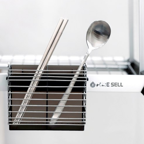깔끔한 주방, 깨끗한 수저, 퓨어셀 걸이형 2구 수저통