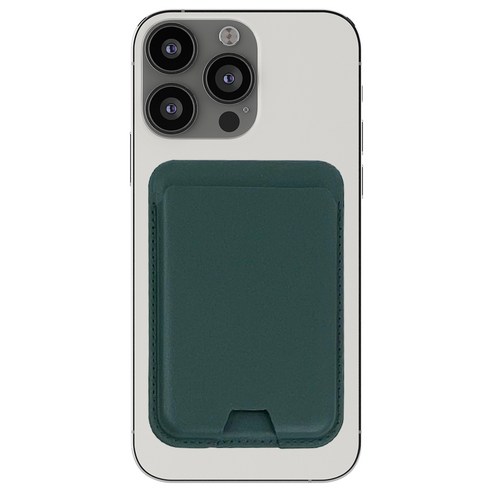 요이치 매그 클립 마그네틱 맥세이프 휴대폰 카드 지갑, 다크그린, 1개