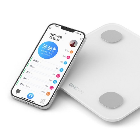 오직 나만을 위한 맞춤 건강 비서, 오짐 스마트인 바디 체성분 디지털 체중계 BIA