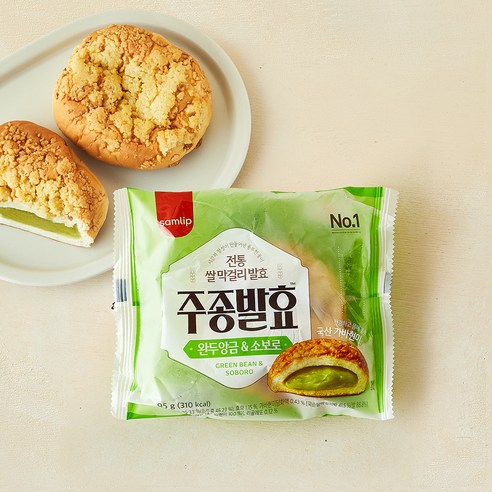 삼립 408시간 주종발효 완두앙금 소보루, 95g, 1개, 1개입