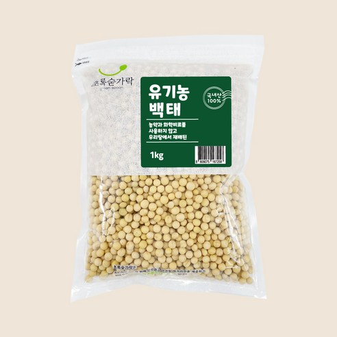 초록숟가락 유기농 백태, 1kg, 1개