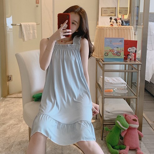 온업 여성 데일리 홈웨어 원피스 잠옷 PM14