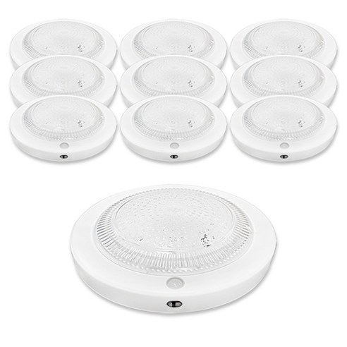 LED 원형 센서등 15W, 화이트 + 주광색, 10개
