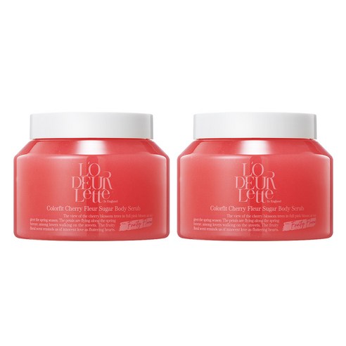 로더렛 컬러핏 체리 플뢰르 슈가 바디스크럽, 500g, 2개