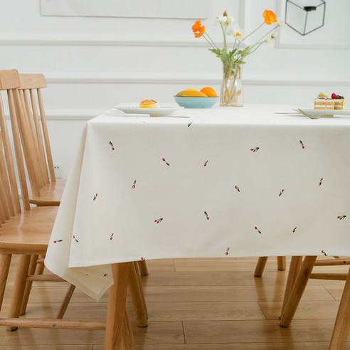 MA 튤립 패턴 감성 식탁보, 베이직, 100 x 150 cm