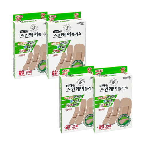 네오 스킨케어 플러스 고탄력 상처밴드, 20개입, 4개
