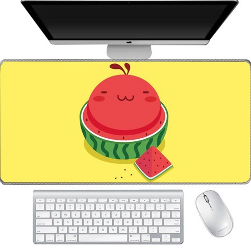 마켓에이 큐티 카툰스타일 후르츠 마우스장패드 400 x 900 x 5 mm, 수박, 1개